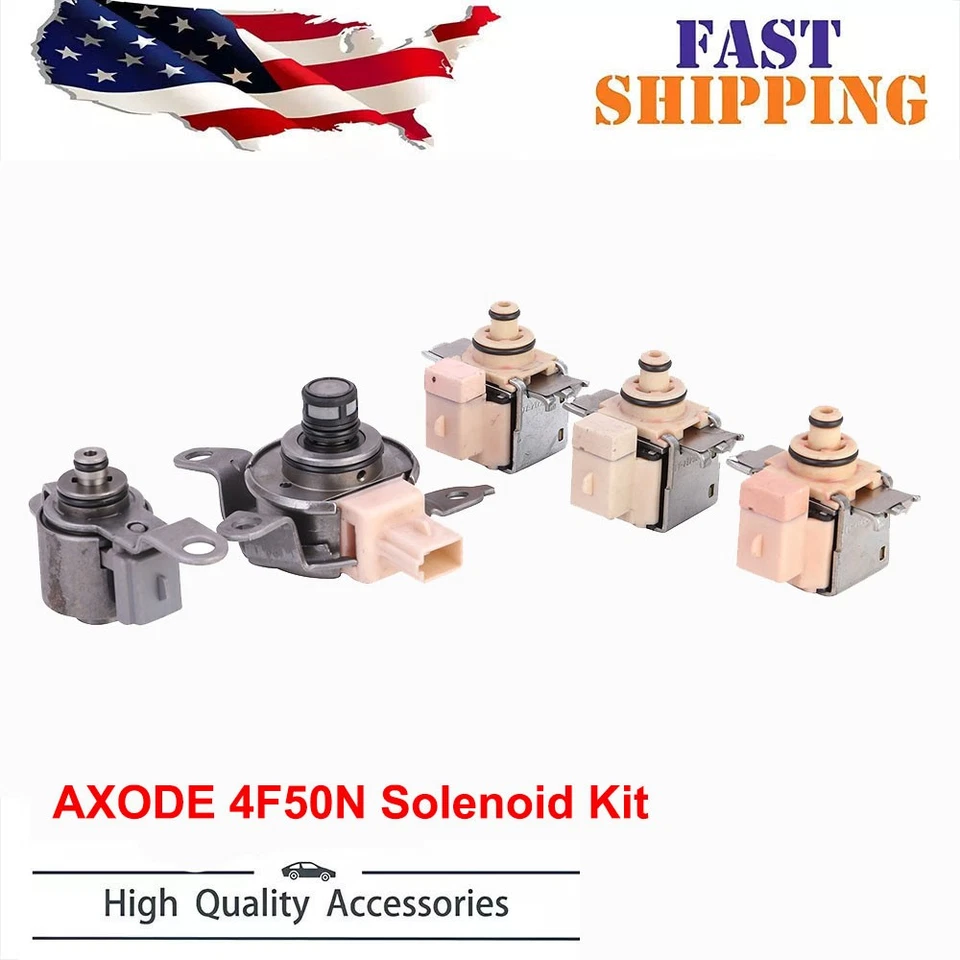 For Ford 97-UP Tcc Epc 5pcs 4F50N AXODE AX4S AX4N Transmission Solenoid Kit - Image 1 of 4