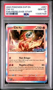 Chi-Yu Staff Prerelease #057 PSA 10 - Pokemon Sv: Scarlet & Violet Promos - Picture 1 of 2