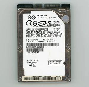 USED: TOSHIBA 80 GB 5400 RPM Hard Disc Drive (HDD) Model:  HTS541680J9SA00 SATA  - Picture 1 of 7