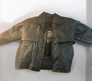 Jackets Designer's  100% Leather Jacket ZipzUp Biker Coats (1-13Years) - Picture 1 of 4