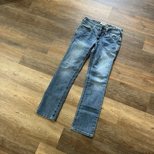 Ariat Real Denim Jeans Womens 30 Blue Boot Western Farmhouse Cowgirl Country - Picture 1 of 11