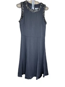 L.K. Vestido de cóctel Bennett London gris adornado talla 6 escote con cuentas  - Imagen 1 de 7