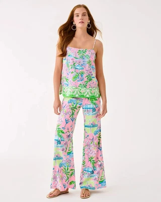 Lilly Pulitzer Set : Caroline Top & Polyanna Palazzo Pants – Conch Shell Pink .. - Image 1 of 4