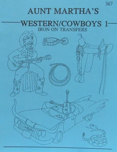 Aunt Martha's WESTERN & COWBOYS 1 Iron On Embroidery Transfers Book 367 Indian - Picture 1 of 2