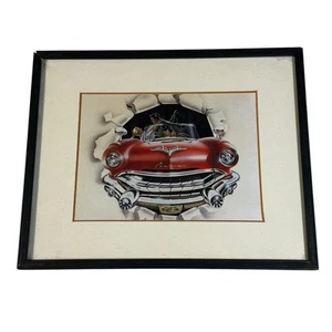 Vintage 1950s Pontiac Star Chief Wall Art Print Humor Muff-In Drive In - Picture 1 of 6
