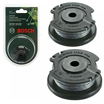 BOSCH EASYGRASS ART23SL ART26SL TRIMMER SPOOL LINE 4m PER spool GENUINE x 2 esd - Image 1 of 4