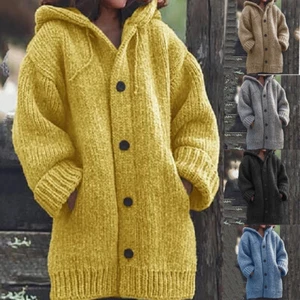 Frauen Kleidung Pullover Warme Tops Pullover Pullover Solide Strick æ - Bild 1 von 26