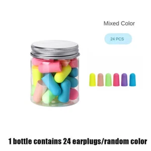 24x Mixed Ear Plugs Lot Bulk Soft Foam Sleep Travel Noise Shooting Earplug w/Box - Picture 1 of 12