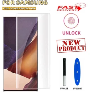 UV Liquid Tempered Glass Screen Protector Samsung Galaxy S24/23/22/21/Note 20 - Picture 1 of 15