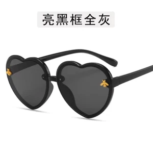 Fashion Heart Kids Sunglasses Children Retro Cute Pink Cartoon Sun Glasses Frame - Picture 1 of 19