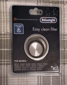Cesta de filtro Delonghi genuina de 2 tazas 61,5 mm de fácil limpieza - EC331, EC680 (DLSC401) - Imagen 1 de 2