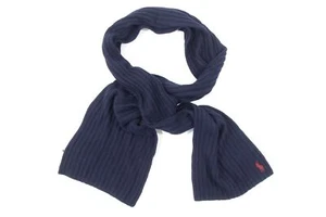 POLO RALPH LAUREN NAVY BLUE RED WOOL BLEND NECK SCARF SCARVES MENS NEW - Picture 1 of 5