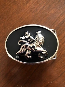 Lion Of Judah Flag Crown Royalty Tiger Animal Metal Unisex Men’s Belt Buckle - Picture 1 of 2