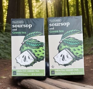 2 Teatown Soursop & Green Tea 25 Bags X 2 Packed In Sri Lanka - Picture 1 of 1