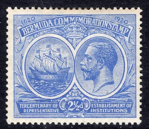 BERMUDA 1921 Mint SG 66 cv £20 F/VF Script CA Fine centering Tercentenary - Picture 1 of 2