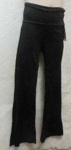 RollDown HighWaist Bootcut Jazz pants SatinFinish Jazz Pants Black child/ladies - Picture 1 of 7