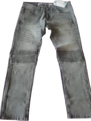 Pantalones de mezclilla para hombre LRG Lifted Research Group 38x32 ajustados elásticos grises Foto 1 de 4