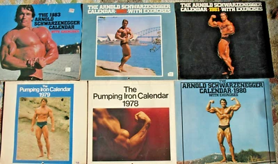 ARNOLD SCHWARZENEGGER PUMPING IRON CALENDARS LOT OF 6 FREE SHIPPING - Image 1 of 4