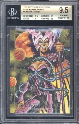 1992 Marvel Masterpieces LOST MARVEL Deathbird BGS 9.5 GEM Mint Pop 11 - Image 1 of 2