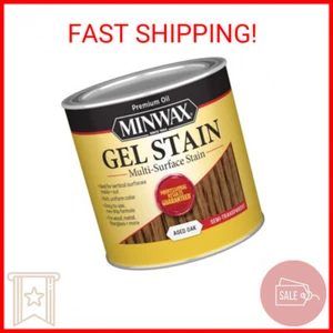 qt Minwax 66020 Aged Oak Gel Stain Multi-Surface Stain, Semi-Transparent - Picture 1 of 1