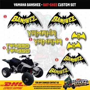Adesivi decalcomanie grafiche personalizzate Yamaha Banshee 350 TWIN BATMAN nuovi VINILE - Foto 1 di 4