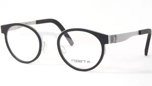 eye Society Robert K Edge Matt Black /Silver UNIQUE RARE EYEGLASSES 45-18-140mm - Picture 1 of 14