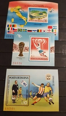 ROMANIA ROMANIA OLYMPIAD &SOCCER 15 BLOCKS IMPERFORED MNH - Image 1 of 4