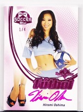 HIROMI OSHIMA PURPLE FOIL AUTOGRAPH 1/4 FUTBOL BENCH WARMER THICK CARD