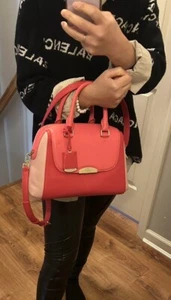 NUEVO CON ETIQUETAS PXRU7087 Auténtico Bolso de Mano Kate Spade Rosa Pine Grove Way Cuero Hala - Imagen 1 de 17