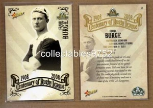 MINT 2008 NRL Select Centenary of Rugby League Frank Burge 12 - Picture 1 of 1