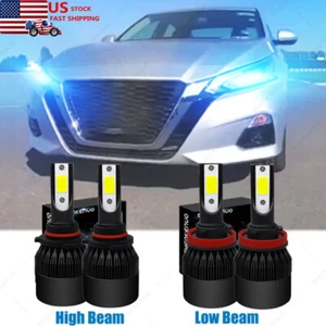 H11+ 9005 for 2019 2020 Nissan Altima 8000K LED Headlight Bulbs High Low Beam - Picture 1 of 12