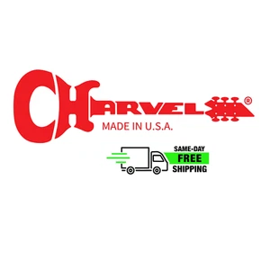Charvel 2-Pack Headstock Decal for Guitars Red NEW Reproduction - Imagen 1 de 1
