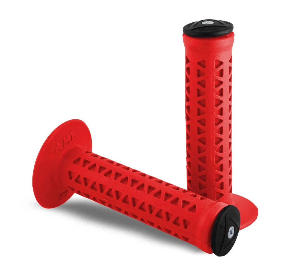 Old School 702 AME BMX Retro Bike Grips - A'ME Grip Savers Included - RED - Image 1 of 1