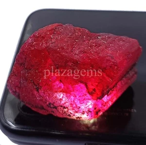 GEFÄRBTER NATÜRLICHER ROTER RUBIN 249,5 CT GROB UNGESCHLIFFEN ZERTIFIZIERT LOSE EDELSTEIN 5ARQ - Bild 1 von 10