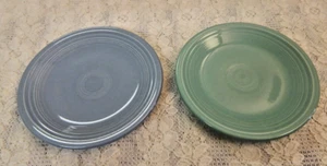 Vintage FIESTA Ware Pair 2 Blue & Teal 7.25" Bread Plates - Picture 1 of 6