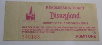 BILLETE DE READMISIÓN A DISNEYLAND PARA CUALQUIER VIAJE A-TO-E Foto 1 de 2