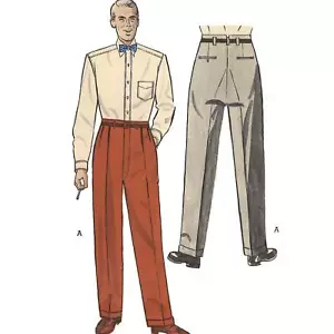 50er Jahre Muster, Herren maßgeschneiderte Fred Astaire Hose - mehrere Größen - Bild 1 von 1