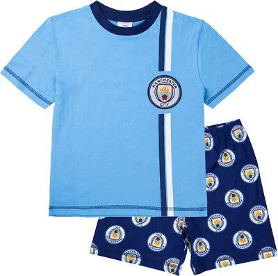 Manchester City F.C Boys Short Pyjamas, MCFC Summer Official Football Pjs
