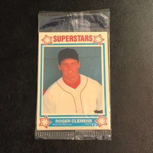 1989 Cereal Superstars Sealed with #7 Roger Clemens showing