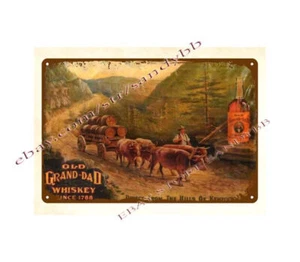 living room artwork decor Old Grand-Dad Whiskey metal tin sign - Picture 1 of 4