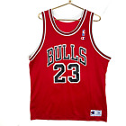 Vintage Chicago Bulls Champion Jersey Size 48 Michael Jordan #23 Red Nba