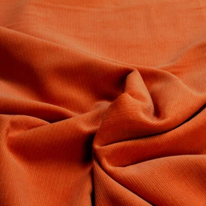 Stoff Baumwolle Cord mango Baumwollstoff Babycord Feincord orange - Bild 1 von 1
