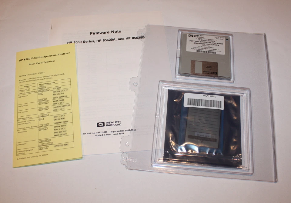 HP/Agilent 5962-5088 8560 Series Firmware Update - Image 1 of 1