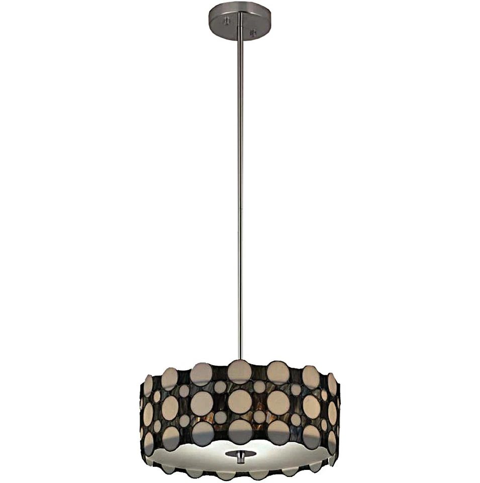Lámpara colgante de techo estilo Tiffany níquel cepillado Foto 1 de 1