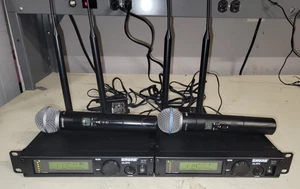 2x Receptores Shure ULXP4 con 2x Portátil BETA 58A ULX2 J1 554-590 Mhz - Imagen 1 de 12
