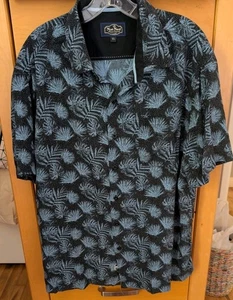 Camisa Nat Nast Camp Bolsillo Único Hoja Azul Camisa Negra XL - Imagen 1 de 6