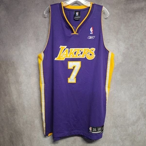 Vintage Reebok NBA Los Angeles LA Lakers Lamar Odom 7 Swingman Jersey Mens 2XL - Picture 1 of 7
