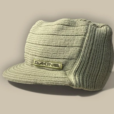 Vtg Dakine Beanie Winter Hat W/ Brim Tan Y2K Skater 00s Cyber Grunge Gorpcore - Image 1 of 3