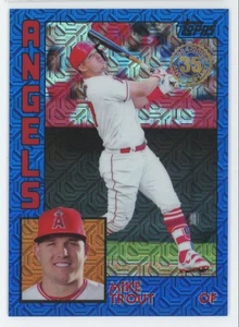 2019 Topps Silver Pack 1984 Chrome BLUE Refractor Mike Trout /150 #T84-2 A1 - Bild 1 von 2