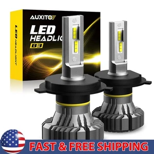 AUXITO H4 9003 HB2 LED 10000LM Headlight High Low Beam 6500K Bulbs CANBUS 2~10X - Picture 1 of 12